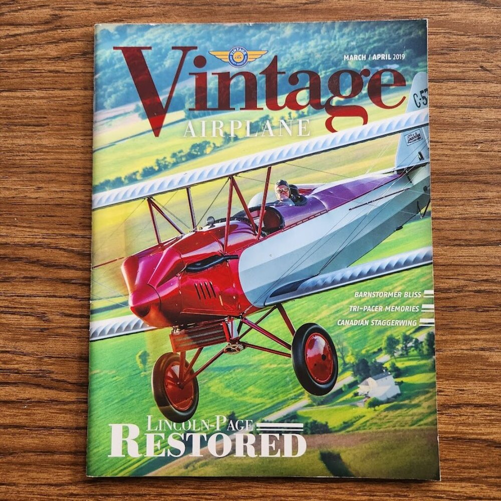 Vintage Airplane Magazine March/April 2019 Airplanes Planes Plane Vol 47 no 2 R